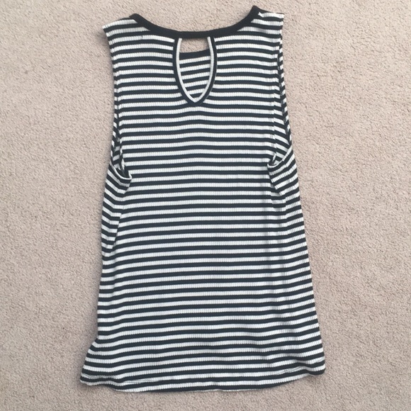 Vans Black and White Stripe Tank Top - Picture 4 of 4